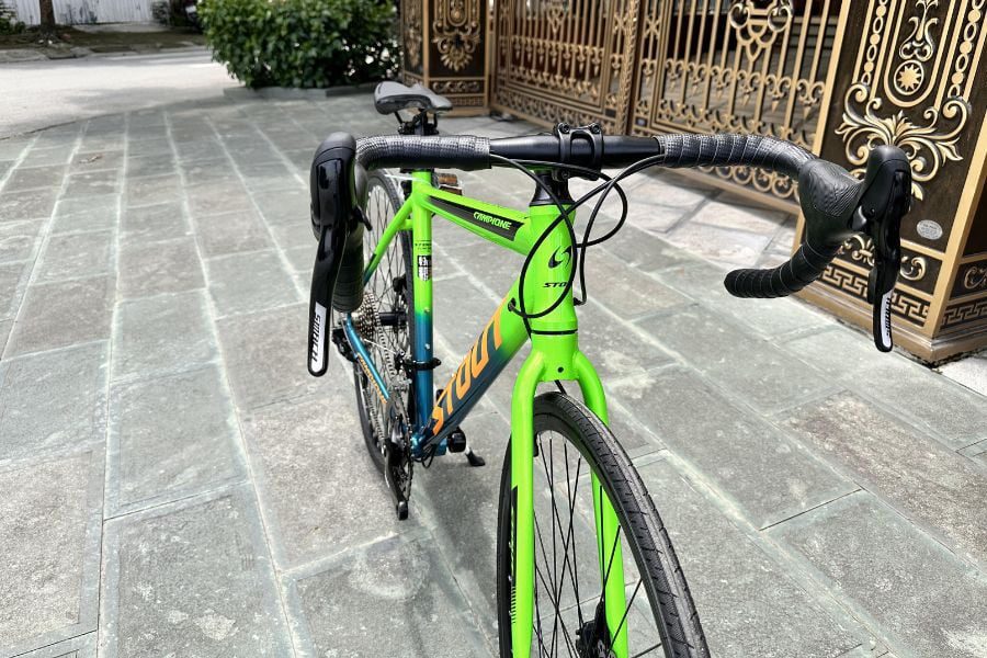 Xe đạp đua khung nhôm STOUT tay đề lắc xịn sò, bánh 700cx25 29 Phần tay lái Xe đạp đua STOUT