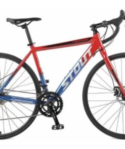 Xe đạp đua khung nhôm STOUT tay đề lắc xịn sò, bánh 700cx25 19 Xe đạp đua STOUT màu xanh đỏ