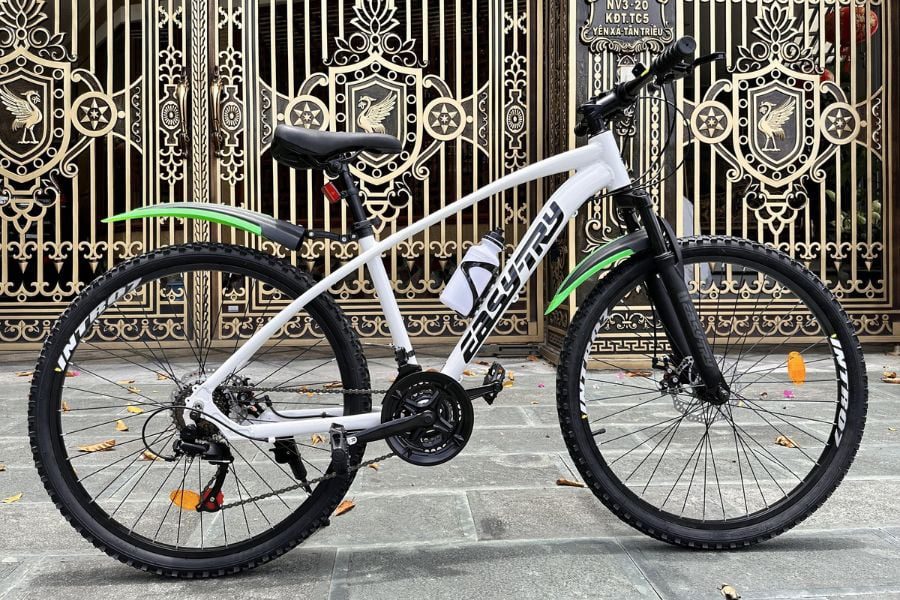 Xe đạp địa hình Easy Try - 21 tốc độ, phuộc nhún, bạc đạn, phanh đĩa 15 Xe đạp Easy Try khung nhôm màu trắng