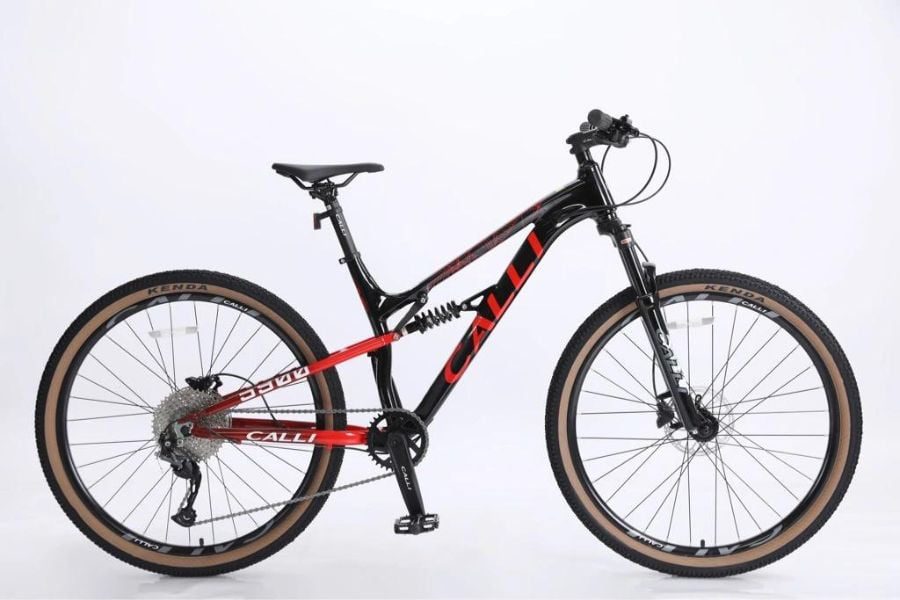 Xe đạp địa hình Calli 5900 2 phuộc siêu giảm giá 499K 13 xe đạp Calli 5900 màu đen đỏ