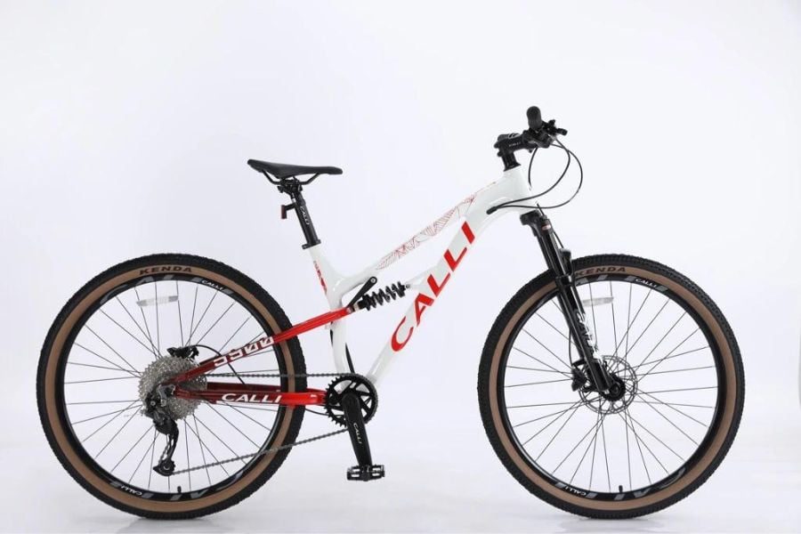 Xe đạp địa hình Calli 5900 2 phuộc siêu giảm giá 499K 11 xe đạp Calli 5900 màu trắng