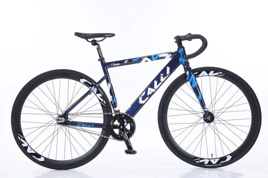 Xe đạp Fixed Gear Calli F5000 siêu chất, giá rẻ 9 xe đạp fixed gear calli F5000 màu xanh