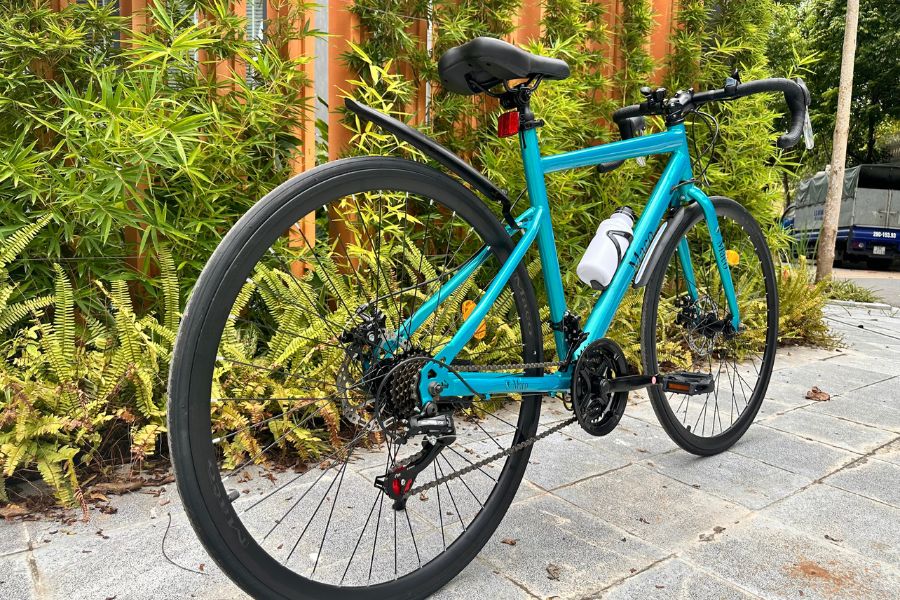 Xe đạp tay cong (xe đạp cuộc) Maco bộ đề chính hãng Shimano 46 Ảnh Chụp Sau Xe đạp đua Maco