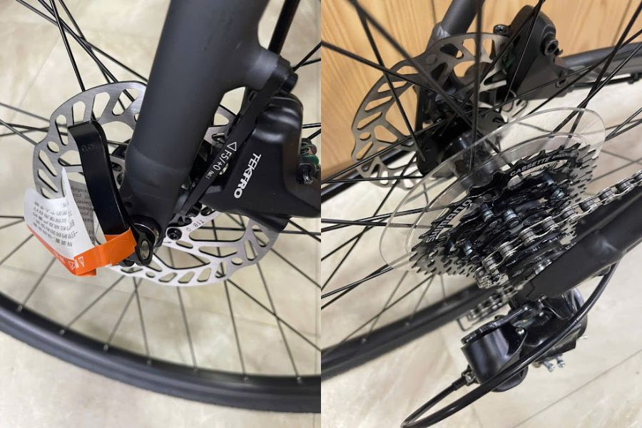 Xe đạp đường phố(touring) Giant Escape 1 bản 2025 giảm giá 550K 35 Phanh đĩa Và Líp Xe đạp đương Phố (touring) Giant Escape 1 2025