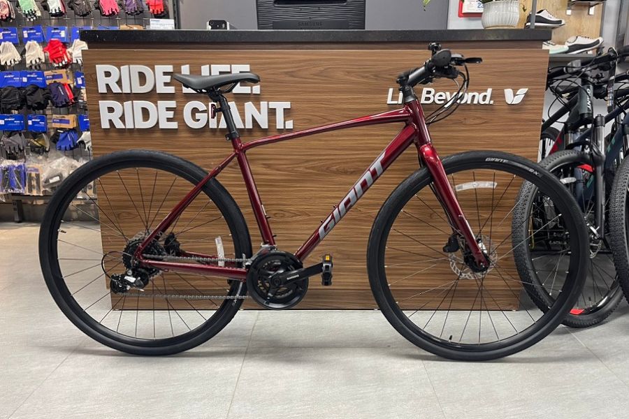 Xe đạp đường phố (touring) Giant Escape 2D bản 2024 giảm giá 1M 10 Xe đạp Giant Escape 2D bản 2024 màu đỏ mận