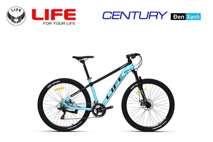 Xe đạp địa hình Life Century bánh 27,5inch giảm 500K 50 Xe đạp Life Century Màu đen Xanh