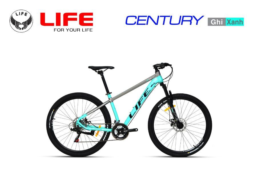 Xe đạp địa hình Life Century bánh 27,5inch giảm 500K 48 Xe đạp Life Century Màu Ghi Xanh