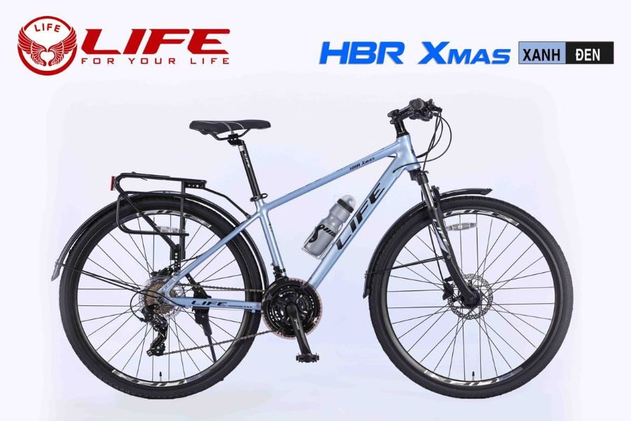 Xe đạp hybird Life HBR Xmas chiết khấu luôn 526K 45 Xe đạp Life Hbr Xmas Xanh đen