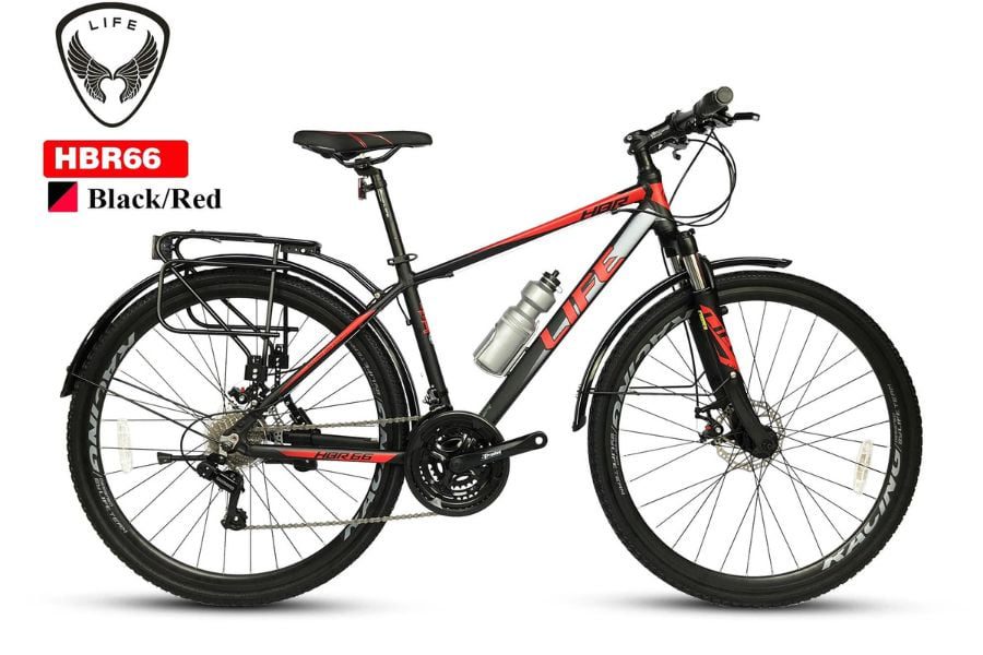 Xe đạp Hybird Life HBR66, giảm giá tốt 456K 15 Xe đạp Life Hbr66 Màu đen đỏ
