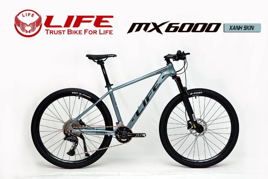 Xe đạp địa hình Life MX6000 giảm ngay 599K 52 Xe đạp Life Mx6000 Màu Xanh Skin