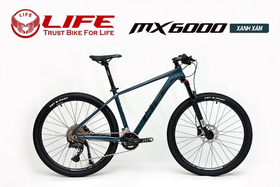 Xe đạp địa hình Life MX6000 giảm ngay 599K 51 Xe đạp Life Mx6000 Màu Xanh Xám