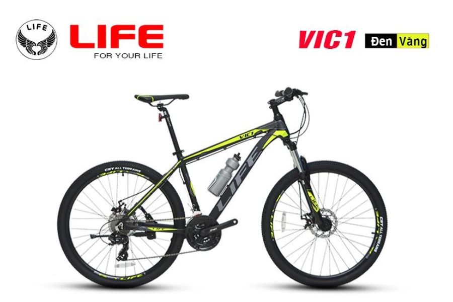 Xe đạp địa hình Life VIC1 giá rẻ chất lượng giảm ngay 199K 54 Xe đạp Life Vic1 Màu đèn Vàng