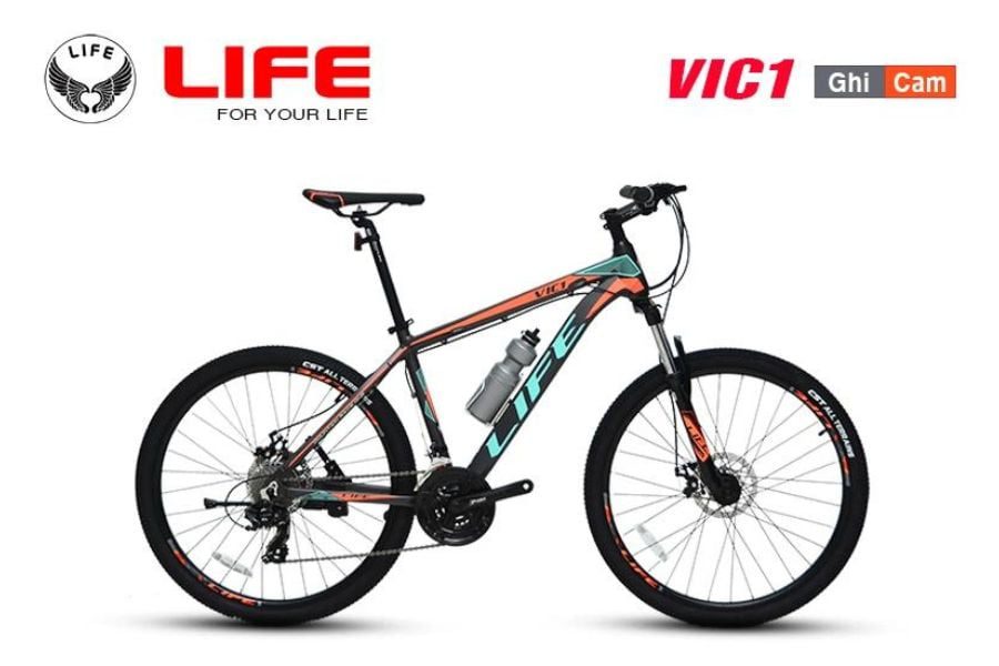 Xe đạp địa hình Life VIC1 giá rẻ chất lượng giảm ngay 199K 52 Xe đạp Life Vic1 Màu Ghi Vàng