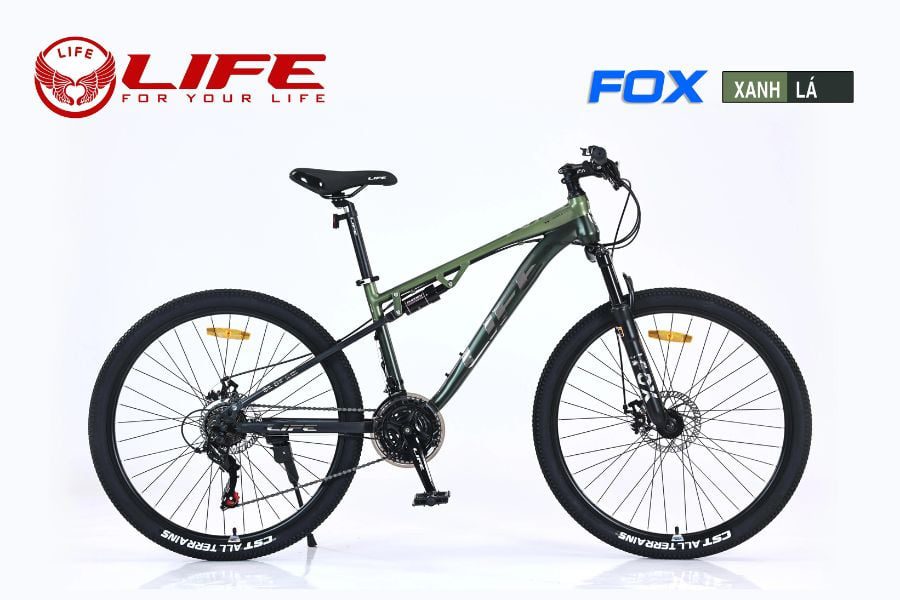 Xe đạp địa hình Life Fox giảm giá 456K 43 Xe đạp địa Hình Life Fox Xanh Lá