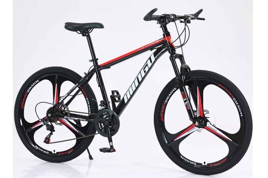 Xe đạp địa hình Mingu giá rẻ giảm giá 323K 58 Xe đạp địa Hình Mingu đen đỏ 3 đao