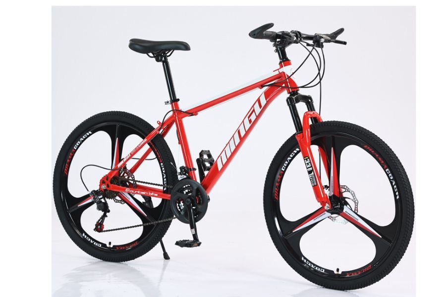 Xe đạp địa hình Mingu giá rẻ giảm giá 323K 55 Xe đạp địa Hình Mingu đỏ Trắng 3 đao