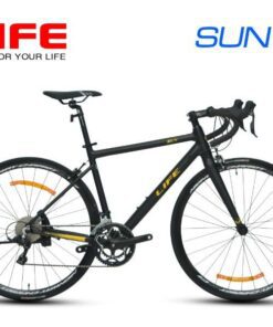 Xe đạp đua Life Sun giá rẻ, linh kiện Shimano Nhật 42 Xe đạp đua life sun màu đen