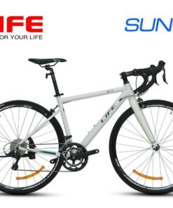 Xe đạp đua Life Sun giá rẻ, linh kiện Shimano Nhật 40 Xe đạp đua life sun màu trắng