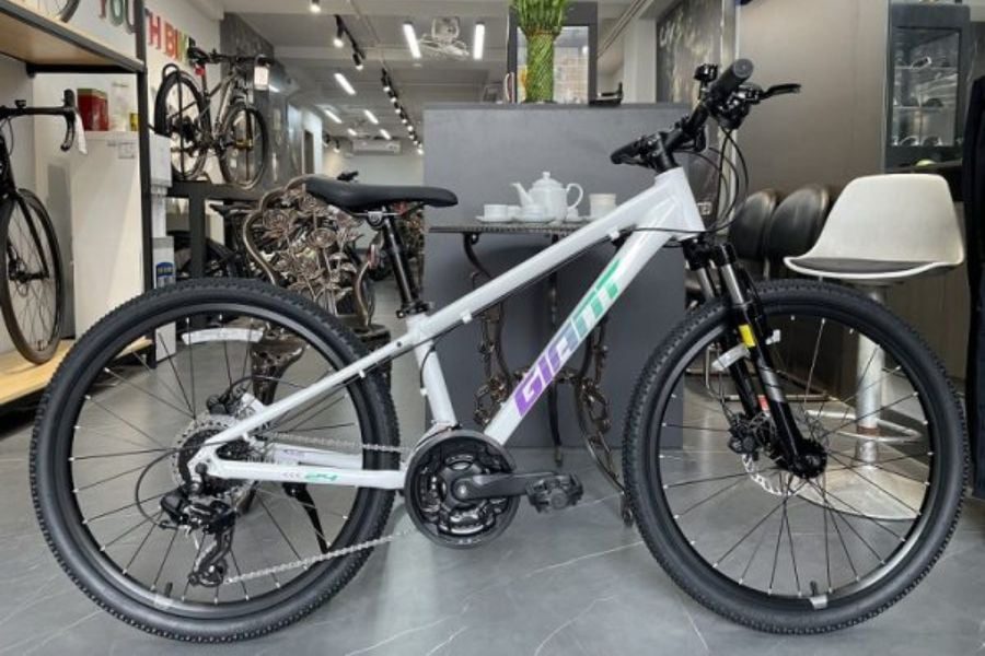 Xe đạp địa hình Giant ATX 24 D1 bản 2025 giảm giá 600K + KM 6 Xe đạp giant ATX 24 D1 bản 2025 màu trắng