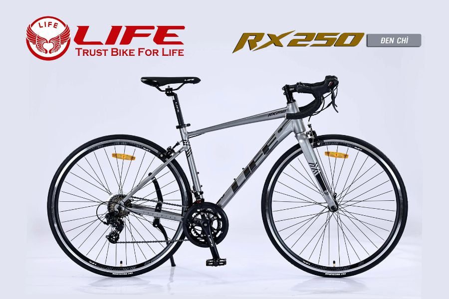 Xe đạp đua Life RX250 giảm giá 1 triệu 40 Xe đạp life rx250 màu xám bạc
