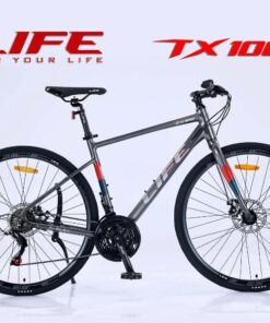 Xe đạp life tx100 màu ghi