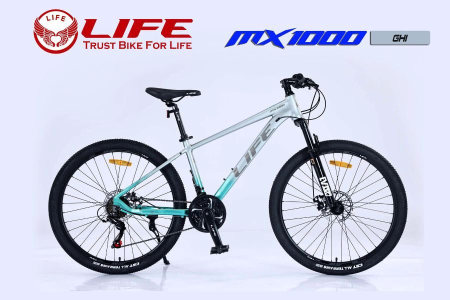 Xe đạp địa hình Life MX1000 giảm giá 389K 54 Xe đạp Life Mx1000 Màu Ghi Trắng