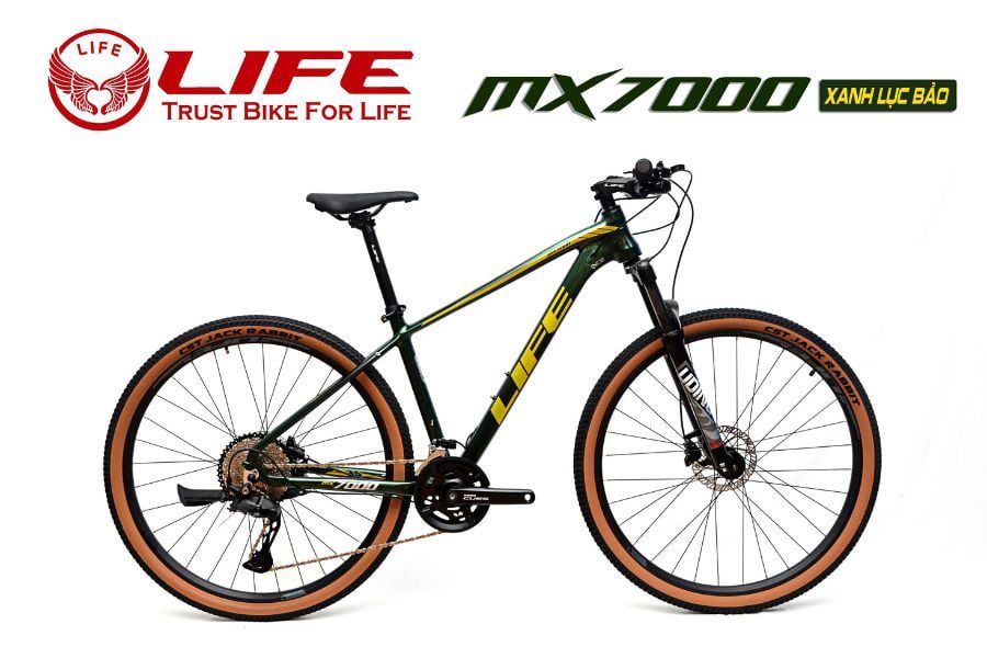 Xe đạp địa hình Life MX7000 giảm giá 699K 49 Xe đạp Life Mx7000 Màu Xanh Lục Bảo