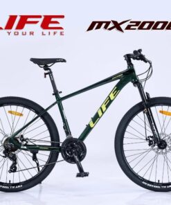 Xe đạp địa hình Life MX2000 full nhôm giảm giá 456K 32 Xe đạp địa Hình Life Mx2000 Màu Xnah Lục Bảo
