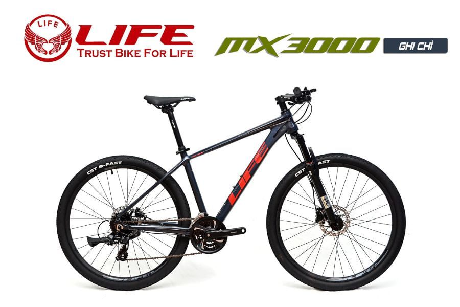 Xe đạp địa hình Life MX3000 giảm giá 555K 55 Xe đạp Life Mx3000 Ghi Chì