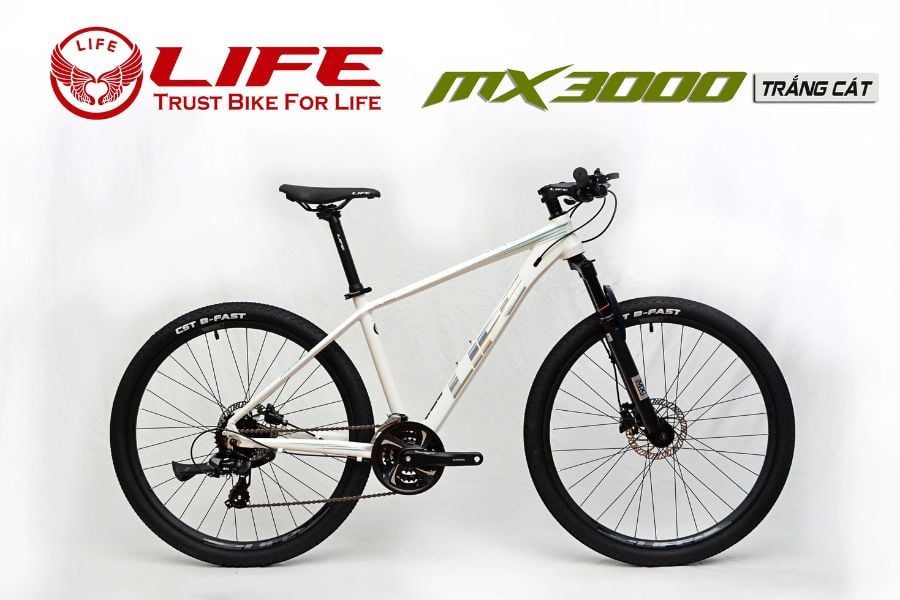 Xe đạp địa hình Life MX3000 giảm giá 555K 53 Xe đạp Life Mx3000 Màu Cát Trắng