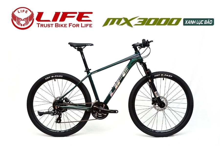 Xe đạp địa hình Life MX3000 giảm giá 555K 51 Xe đạp Life Mx3000 Màu Xanh Lục Bảo