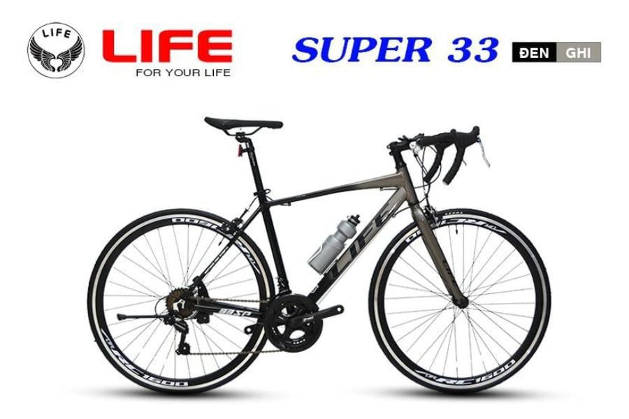 Xe đạp đua Life Supper33 hàng xịn có mã giảm giá 32 xe đạp life supper 33 màu xám đen
