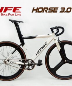Xe đạp Fixed Gear Life Horse 3.0 đen Trắng