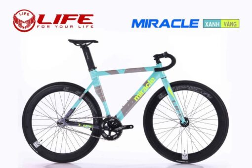 Xe đạp Fixed Gear Life Miracle Màu Xanh Vàng