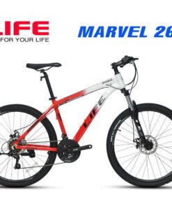 Xe đạp địa hình Life Marvel 26 hàng chính hãng giảm giá 200k 15 Xe đạp Life Marvel 26 Màu Trắng đỏ