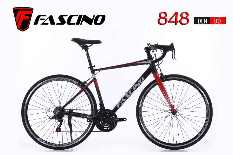 Xe đạp đua Fascino 848 giảm giá 555K 36 Xe đạp đua Fascino 848 Màu đen đỏ