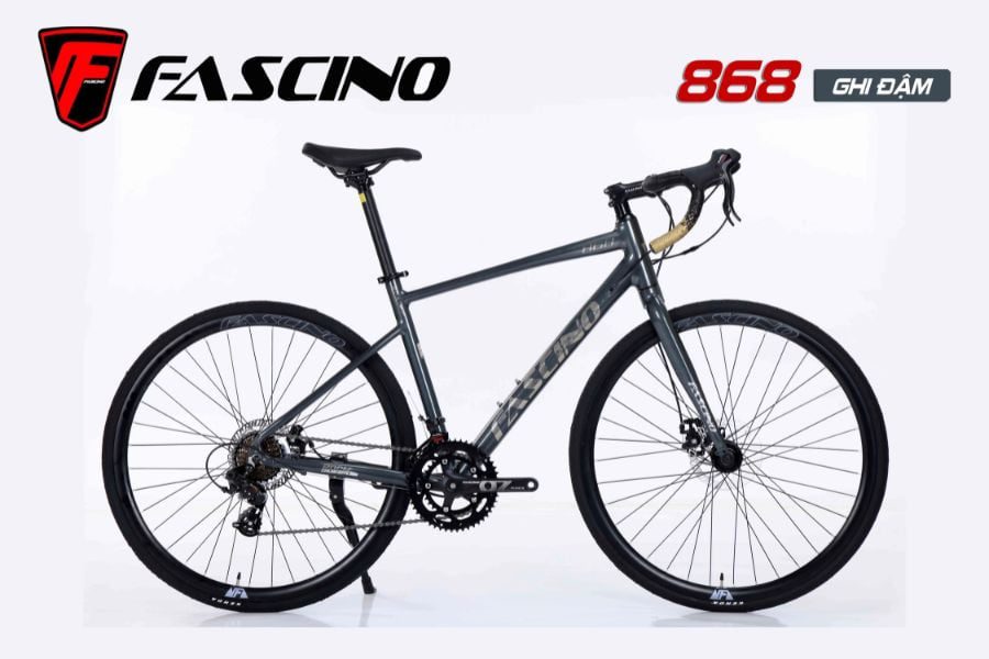 Xe đạp đua Fascino 868 giảm giá tốt 800K 29 Xe đạp đua Fascino 868 Màu Ghi đậm