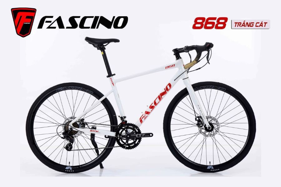 Xe đạp đua Fascino 868 giảm giá tốt 800K 28 Xe đạp đua Fascino 868 Màu Trắng Cát