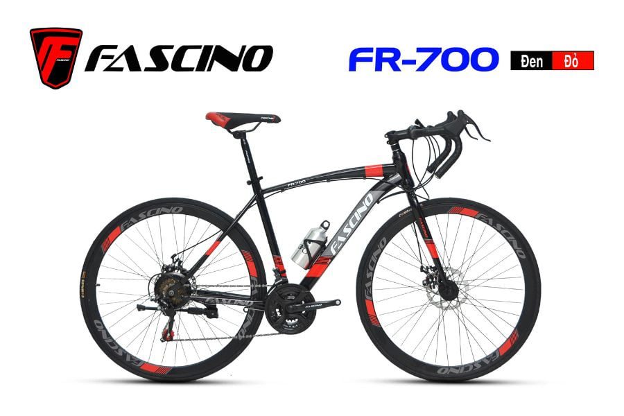 Xe đạp đua Fascino FR700 giảm giá 300K 41 Xe đạp đua Fascino Fr-700 Màu đen đỏ