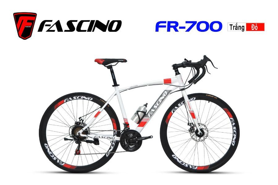 Xe đạp đua Fascino FR700 giảm giá 300K 40 Xe đạp đua Fascino Fr-700 Trắng đỏ