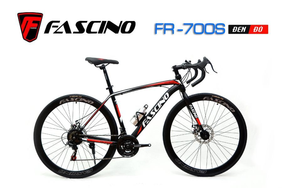 Xe đạp đua Fascino FR 700S giảm giá 333K 23 Xe đạp đua Fascino Fr-700s đen đỏ