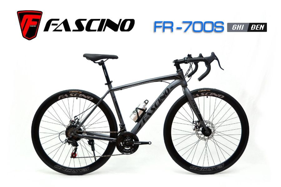 Xe đạp đua Fascino FR 700S giảm giá 333K 20 Xe đạp đua Fascino Fr-700s Màu Ghi đen