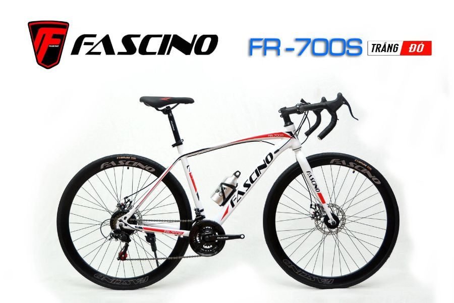 Xe đạp đua Fascino FR 700S giảm giá 333K 18 Xe đạp đua Fascino Fr-700s Trắng đỏ
