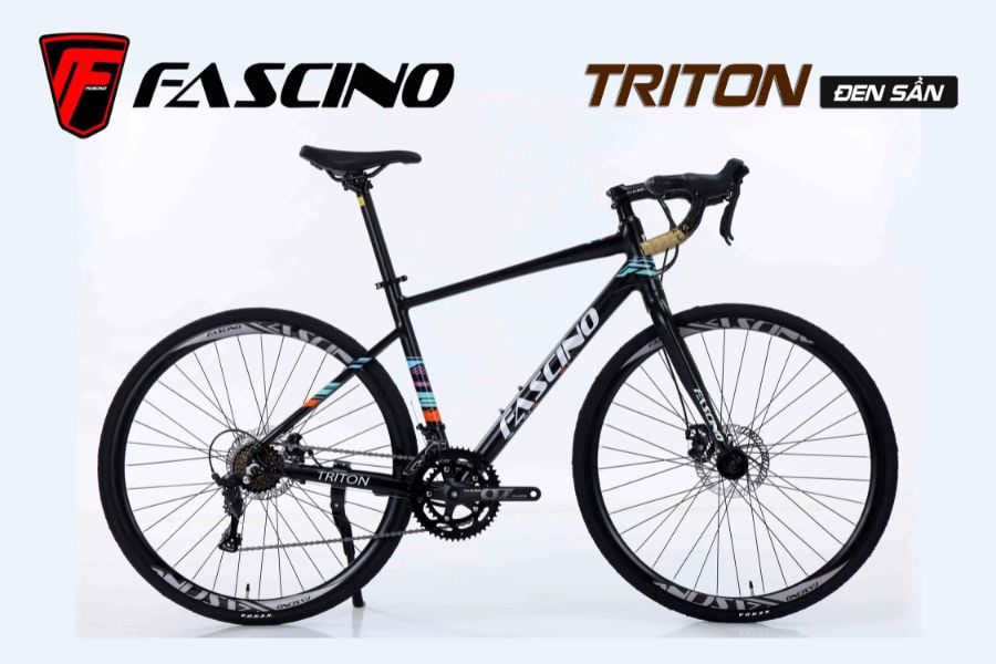 Xe đạp đua Fascino Triton giảm giá 400K 31 Xe đạp đua Fascino Triton Màu đen Sần