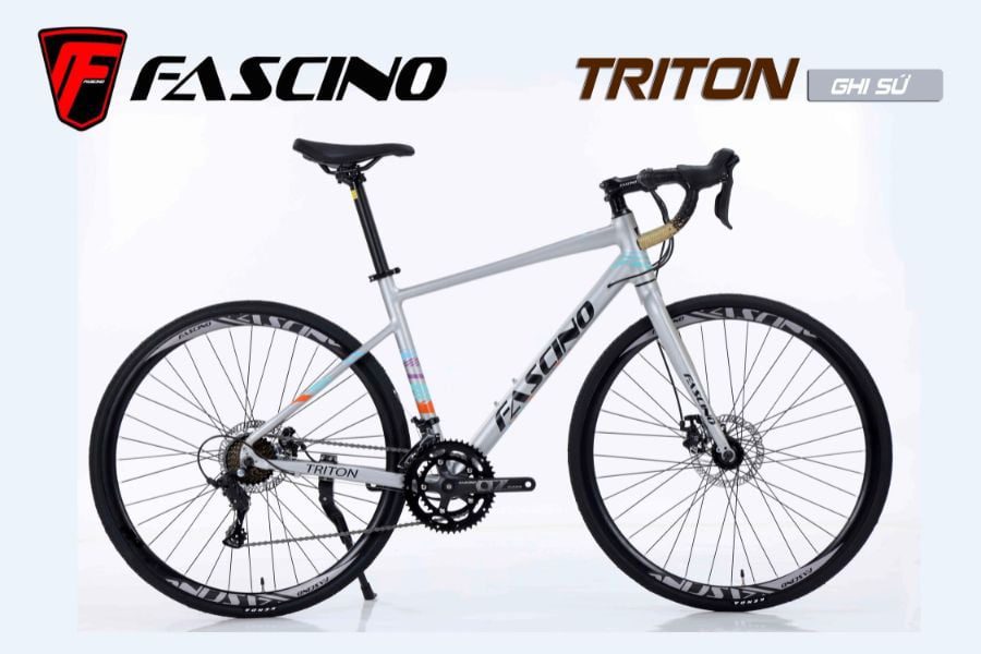 Xe đạp đua Fascino Triton giảm giá 400K 30 Xe đạp đua Fascino Triton Màu Trắng Sứ