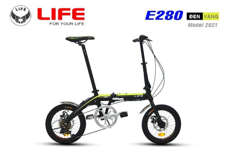 Xe đạp gấp Life E280 giảm giá tốt 260K 36 Xe đạp Gấp Life E280 Màu đen Vàng