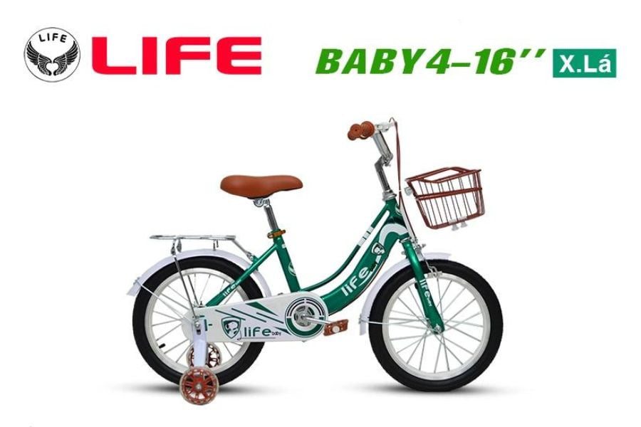 Xe đạp trẻ em Life Baby4 26inch giảm giá 300K 27 Xe đạp Life Baby4-16_ Màu Xanh Lá