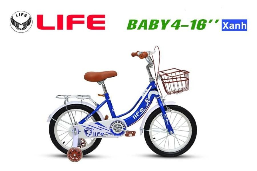 Xe đạp trẻ em Life Baby4 26inch giảm giá 300K 28 Xe đạp Life Baby4-16_ Màu Xanh