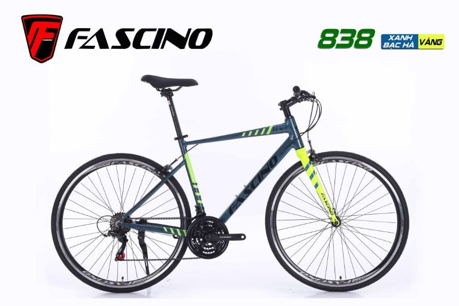 Xe đạp Touring Fascino 838 giảm giá 300K + kèm khuyến mãi 44 Xe đạp Touring Fascino 838 Màu Xanh Bạc Hà Vàng