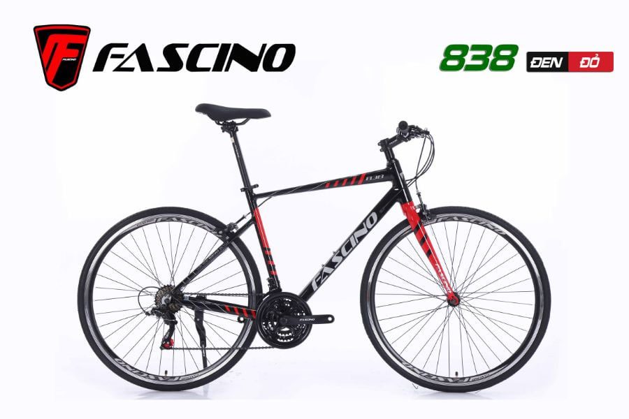 Xe đạp Touring Fascino 838 giảm giá 300K + kèm khuyến mãi 42 Xe đạp Touring Fascino 838 Mày Đen Đỏ